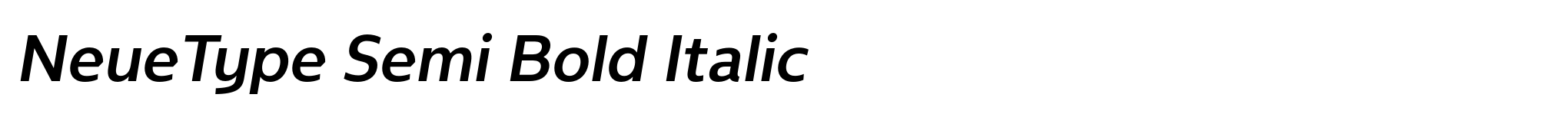 NeueType Semi Bold Italic image